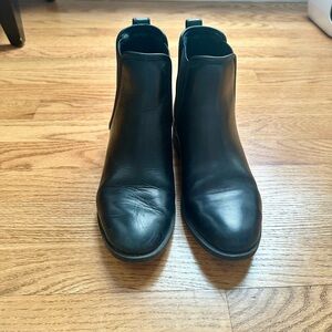Black Leather Ankle Boots